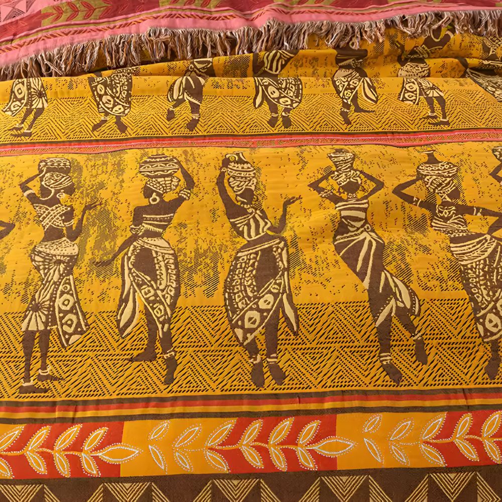 Kultureller Rhythmus Quasten Baumwolldecke