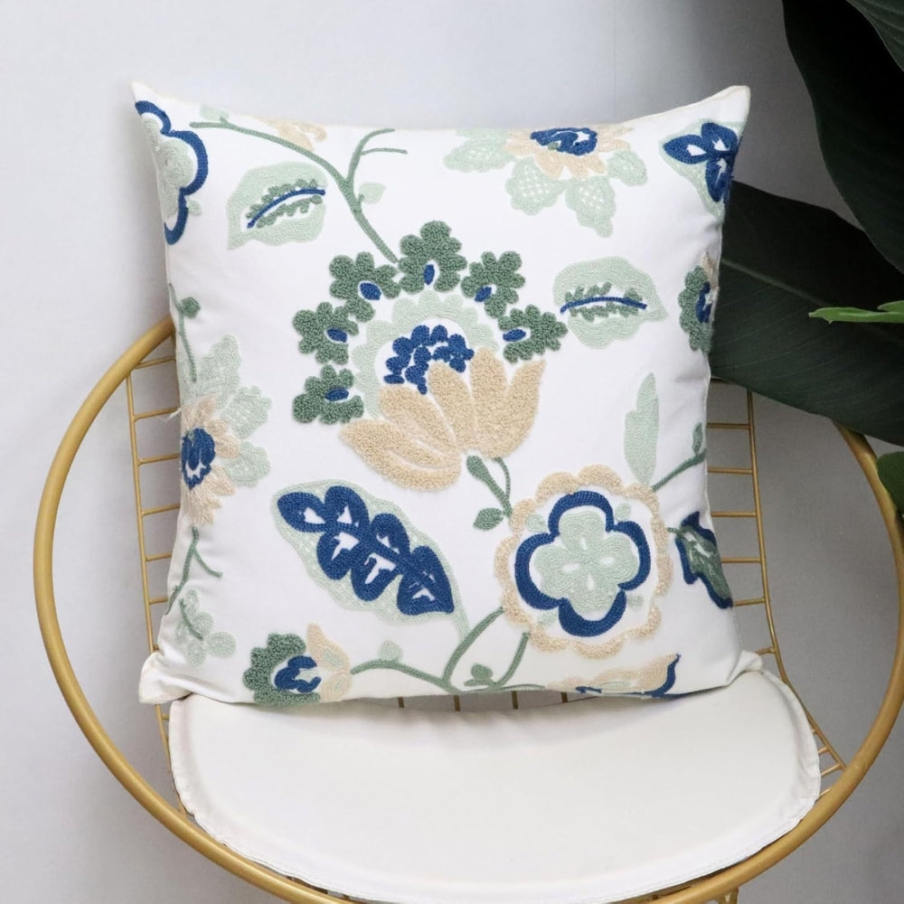 Denza Landhaus Floral Geplüschter Kissenbezug