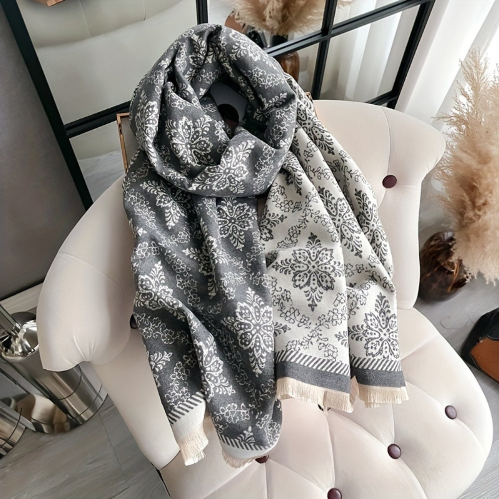 Elara Damask Druck Schal Stola