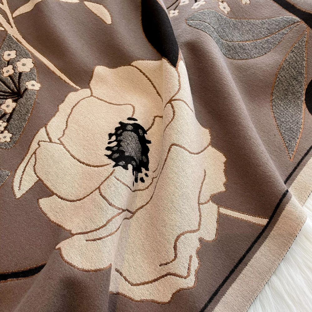 Eleganter Floral-Jacquard-gewebter Schal