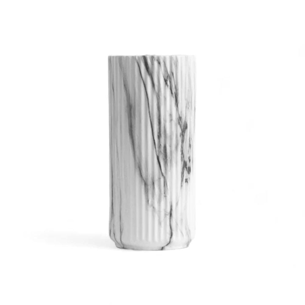 Elegante Vertikale Marmor Keramikvase
