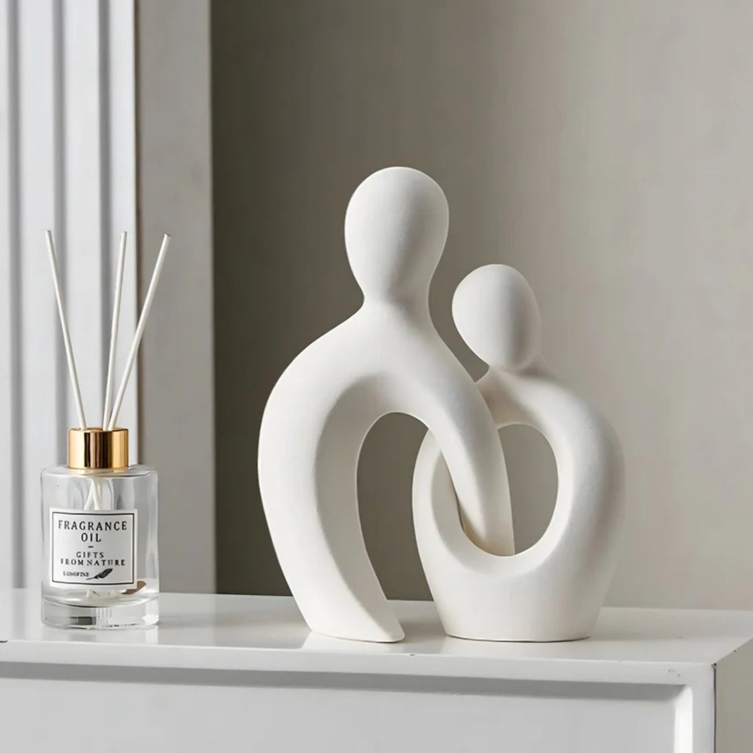 Umarmung Form Moderne Abstrakte Paar Statue