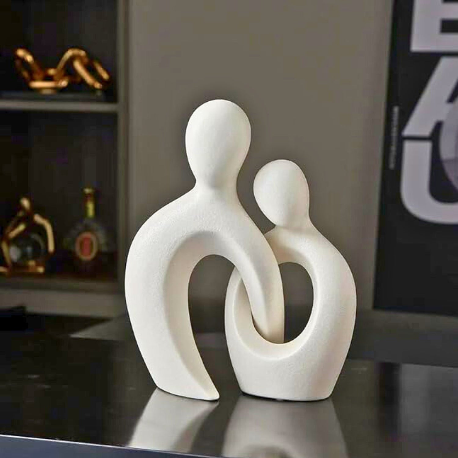 Umarmung Form Moderne Abstrakte Paar Statue