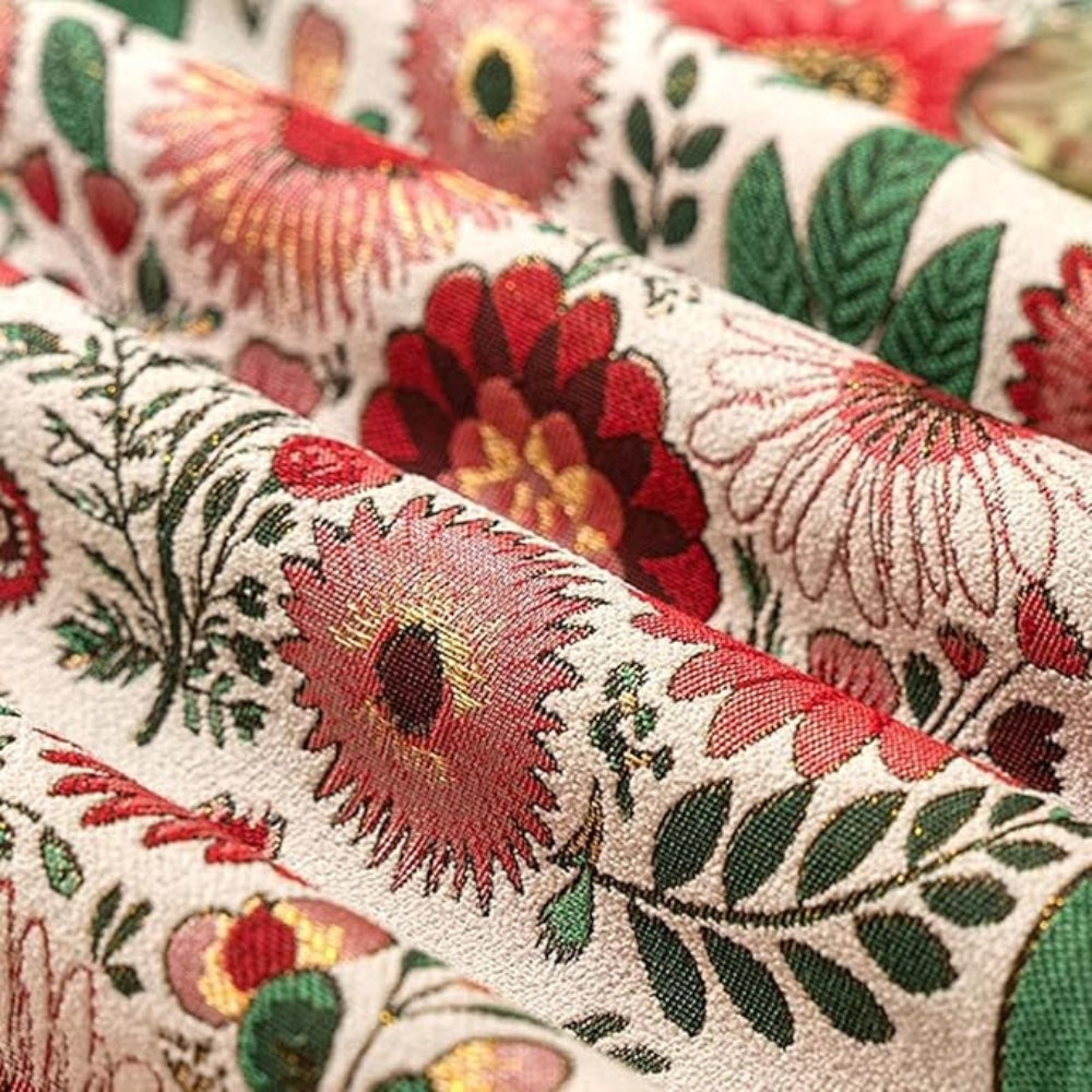 Bestickter Floral Quastentischläufer