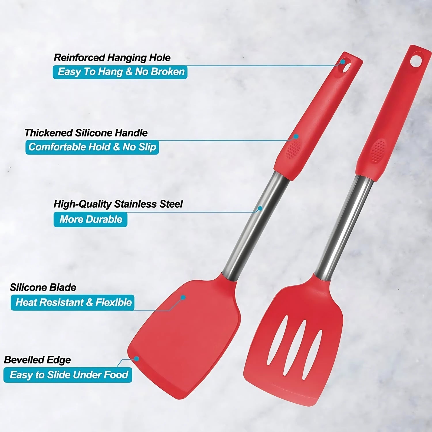 FlexiChef Silikon Küchenutensilien Set | 3-teilig