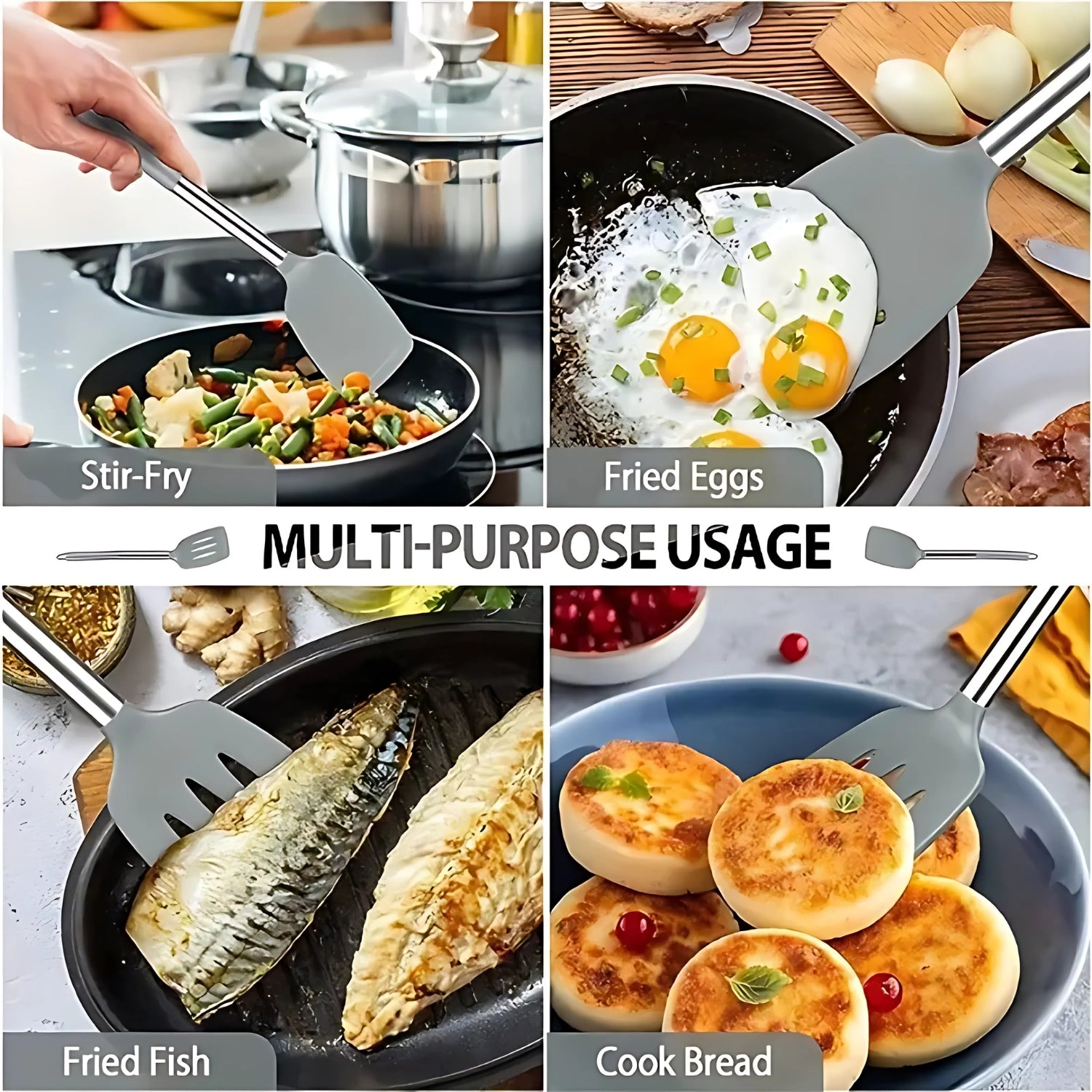 FlexiChef Silikon Küchenutensilien Set | 3-teilig