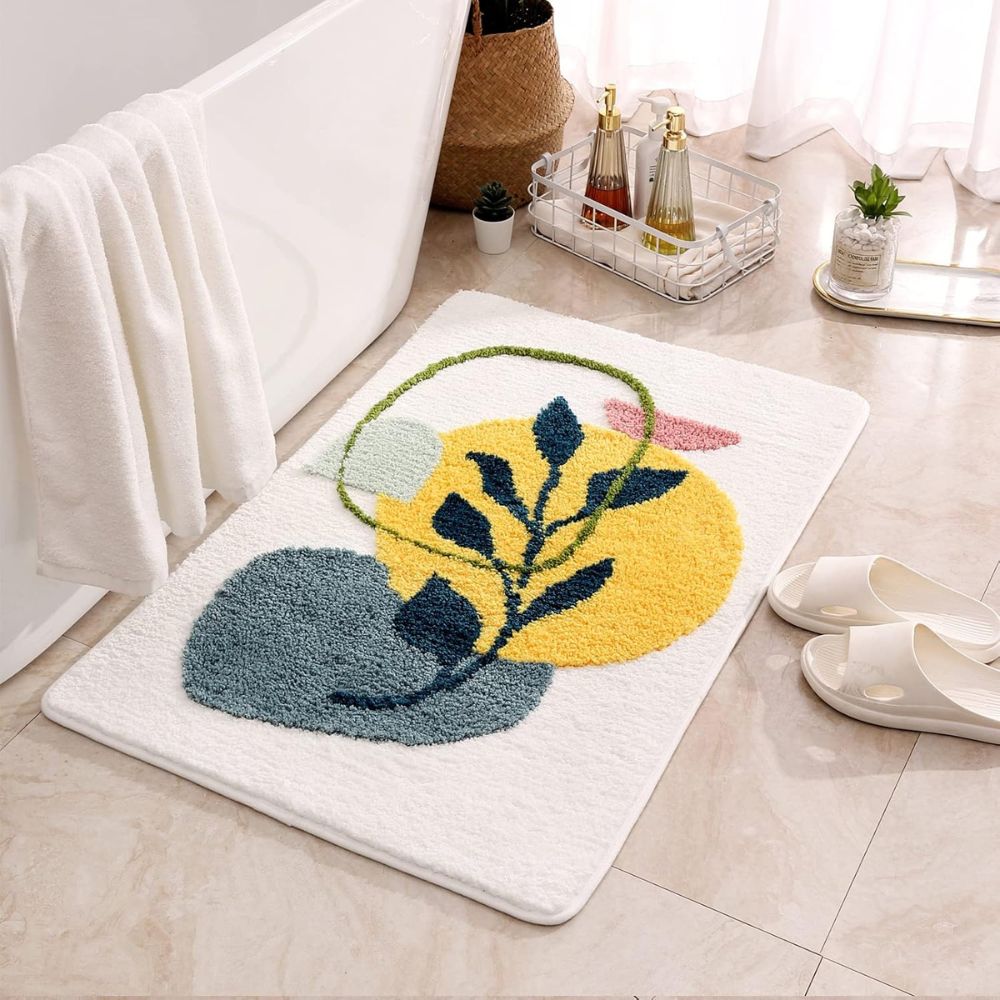 Blumenmuster Antirutsch-Badematte