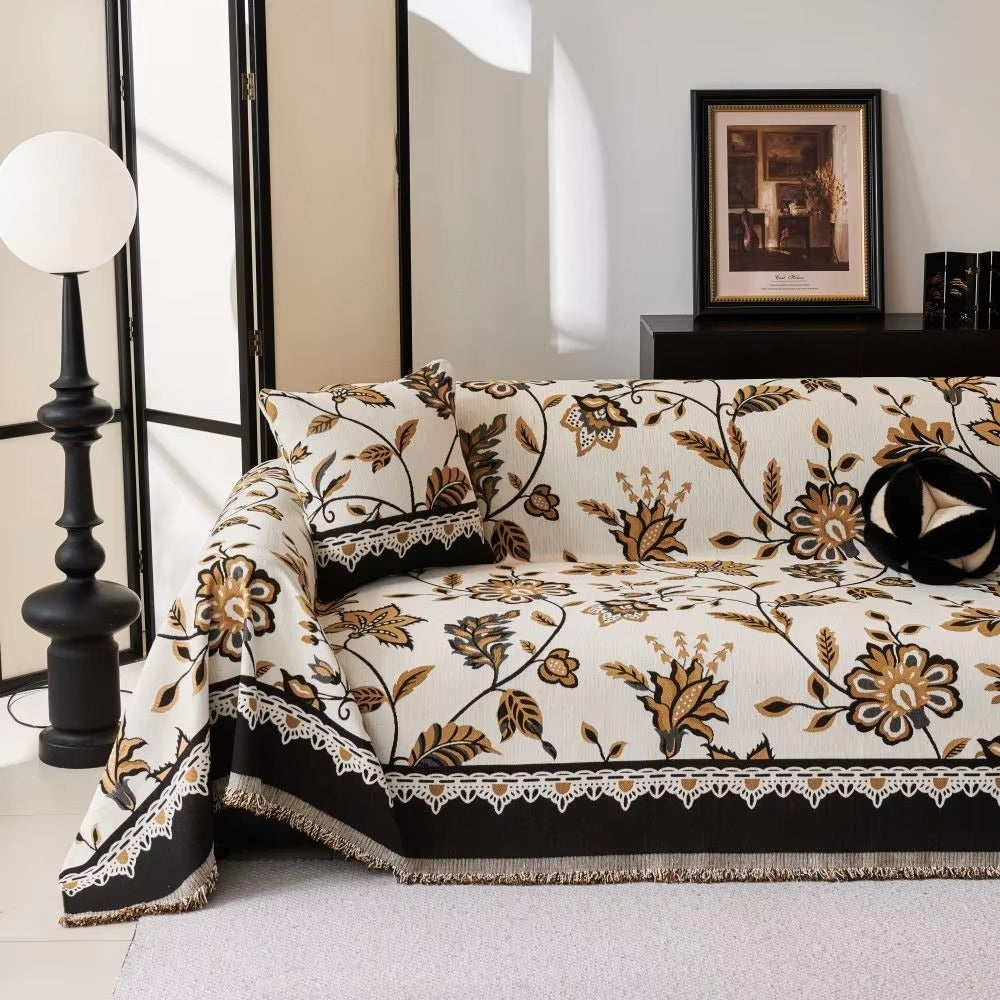 Floravell Vintage Chenille Sofaüberwurf