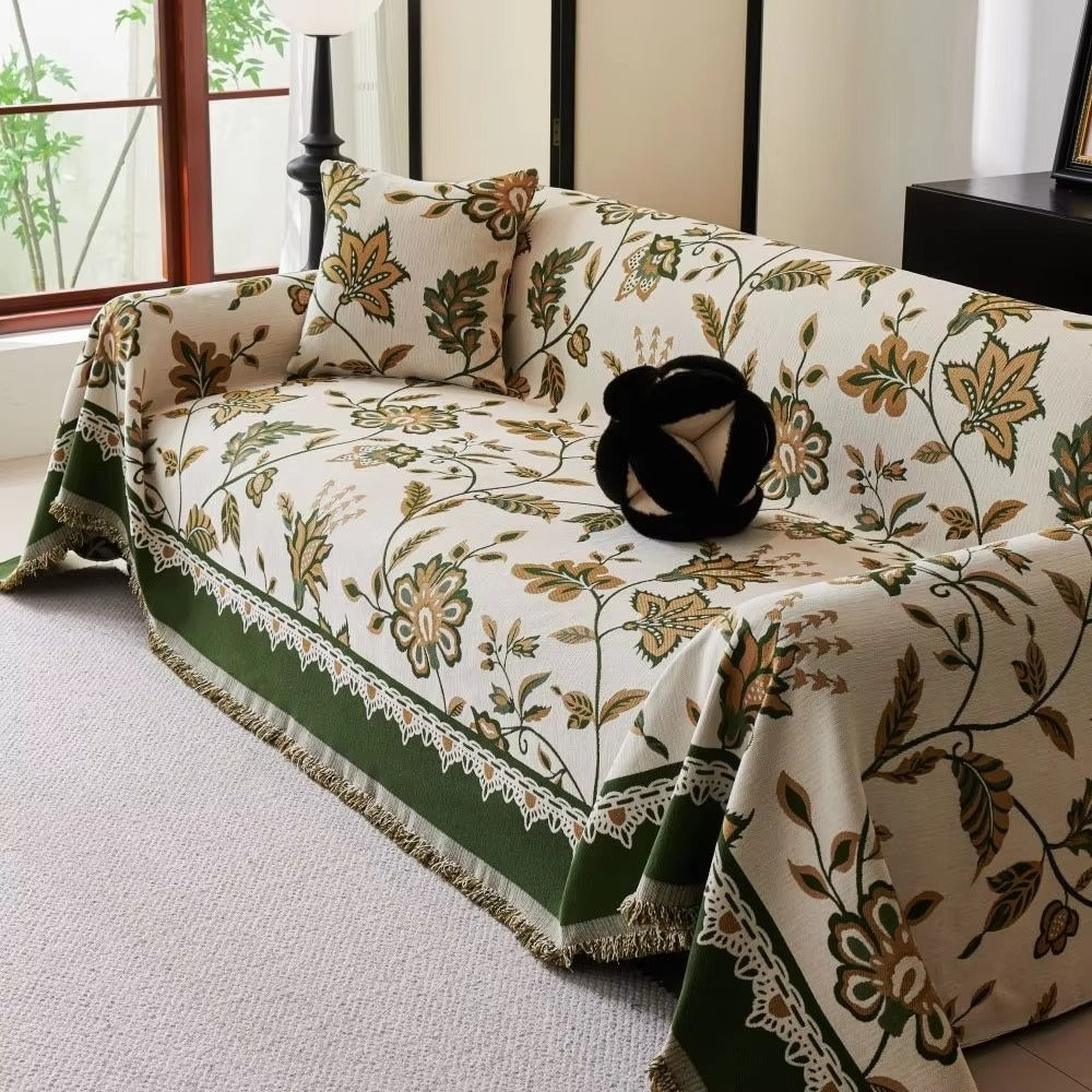 Floravell Vintage Chenille Sofaüberwurf