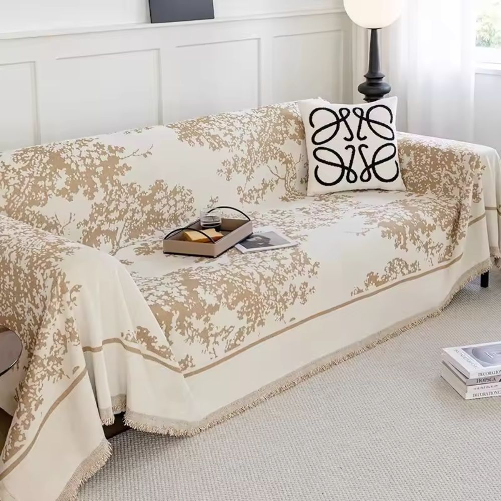 Chenille Flowerfield Sofaüberzug