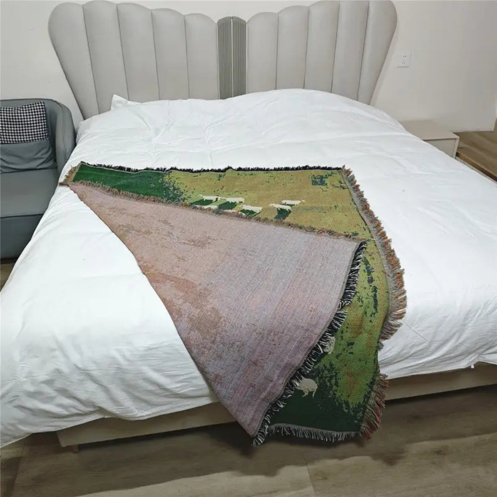 Frida Schaf Gewebte Decke