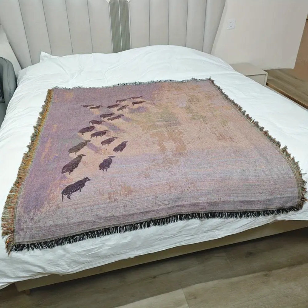 Frida Schaf Gewebte Decke