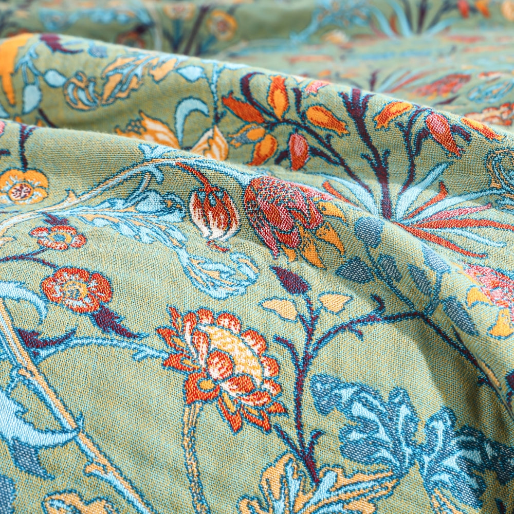Wild Petal Reversible Decke aus reinem Baumwolle