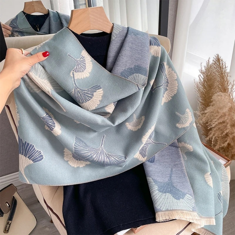Ginkgo Charm Wende-Decke Schal Wrap