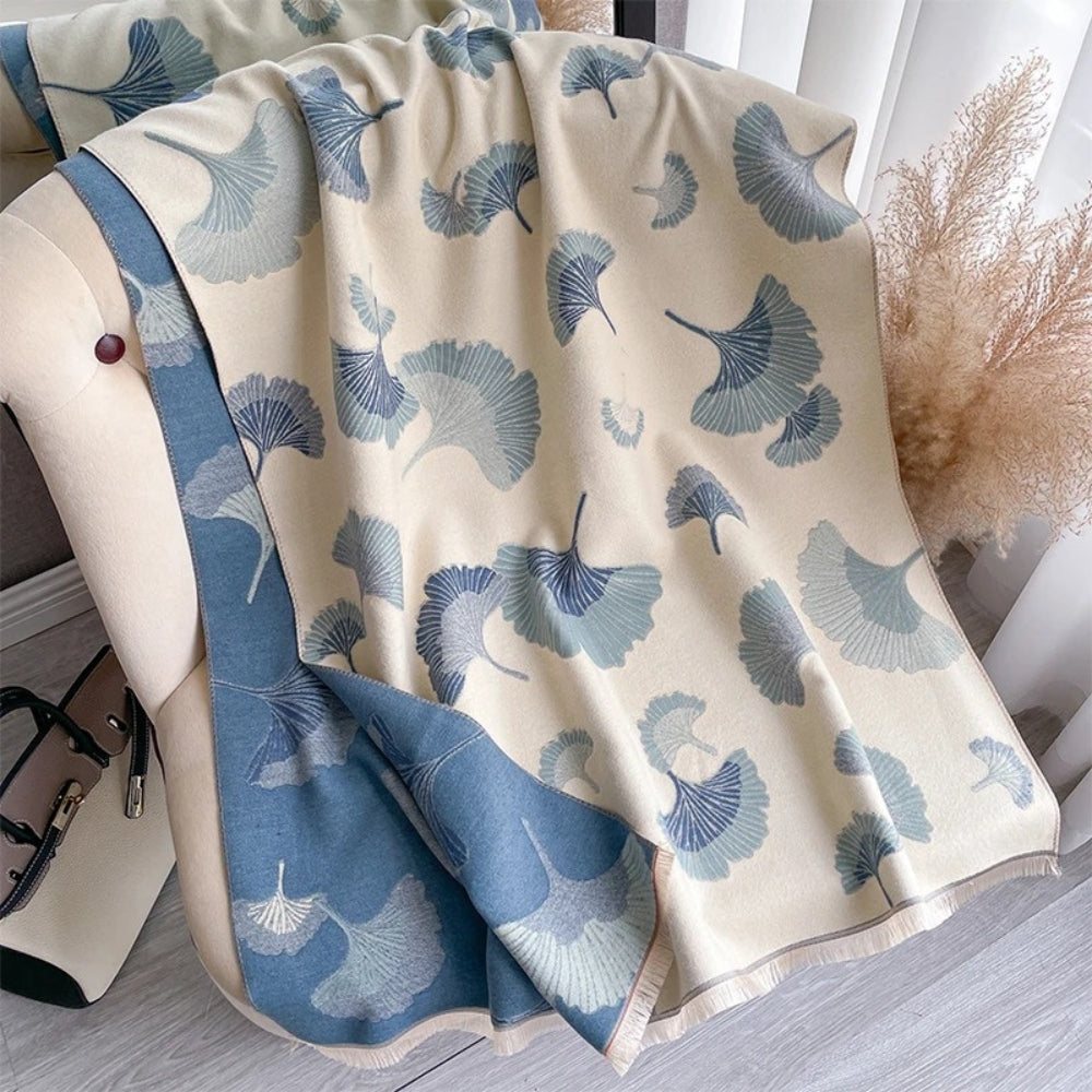 Ginkgo Charm Wende-Decke Schal Wrap