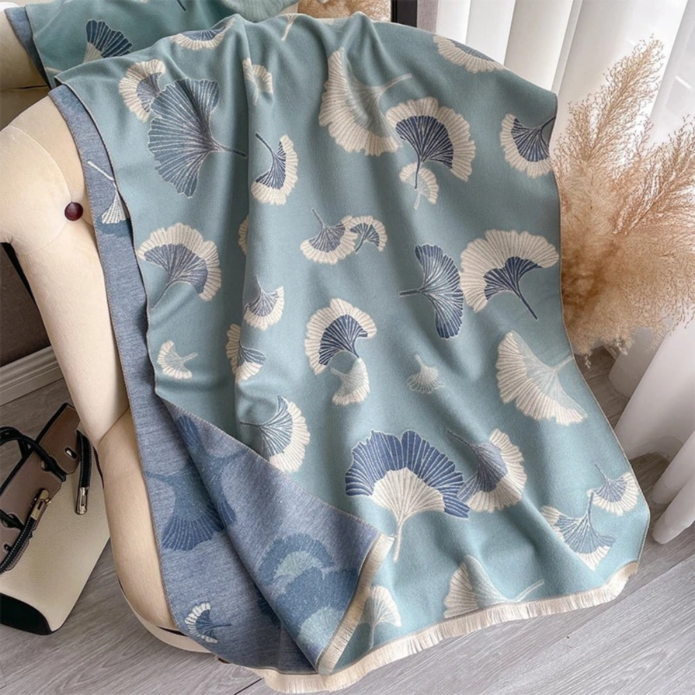 Ginkgo Charm Wende-Decke Schal Wrap