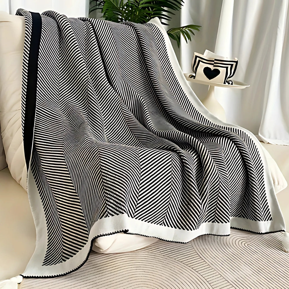 Goldene Chevron Luxusdecke