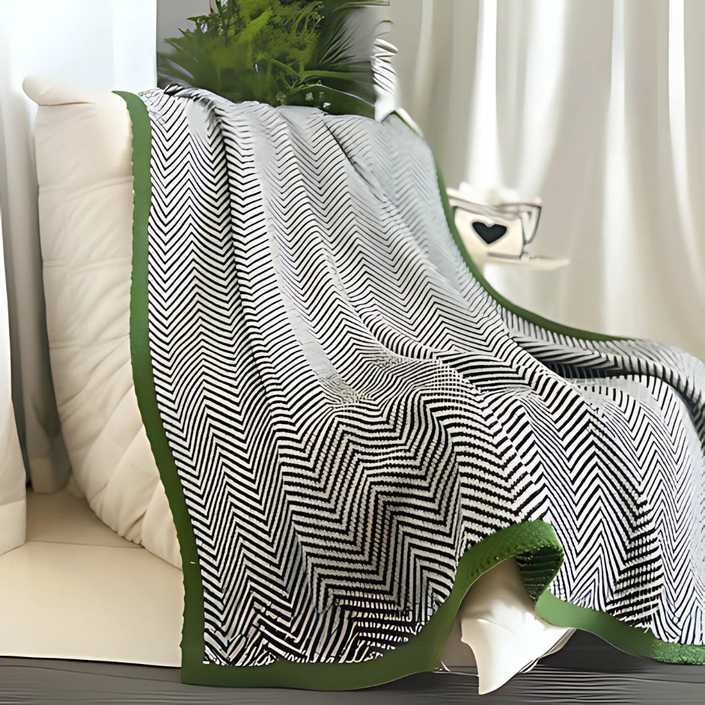 Goldene Chevron Luxusdecke