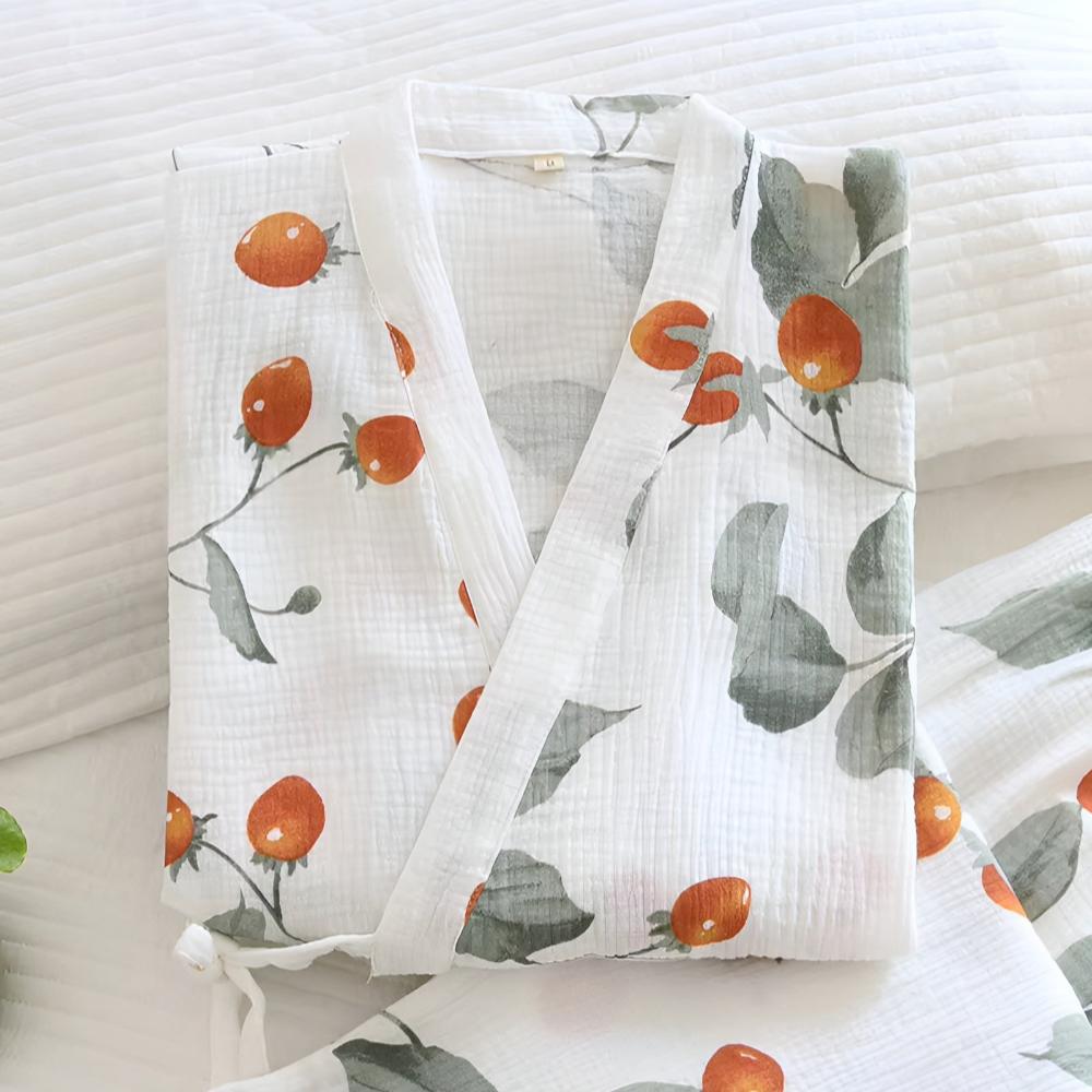 Garten Tomate Kimono Bademantel