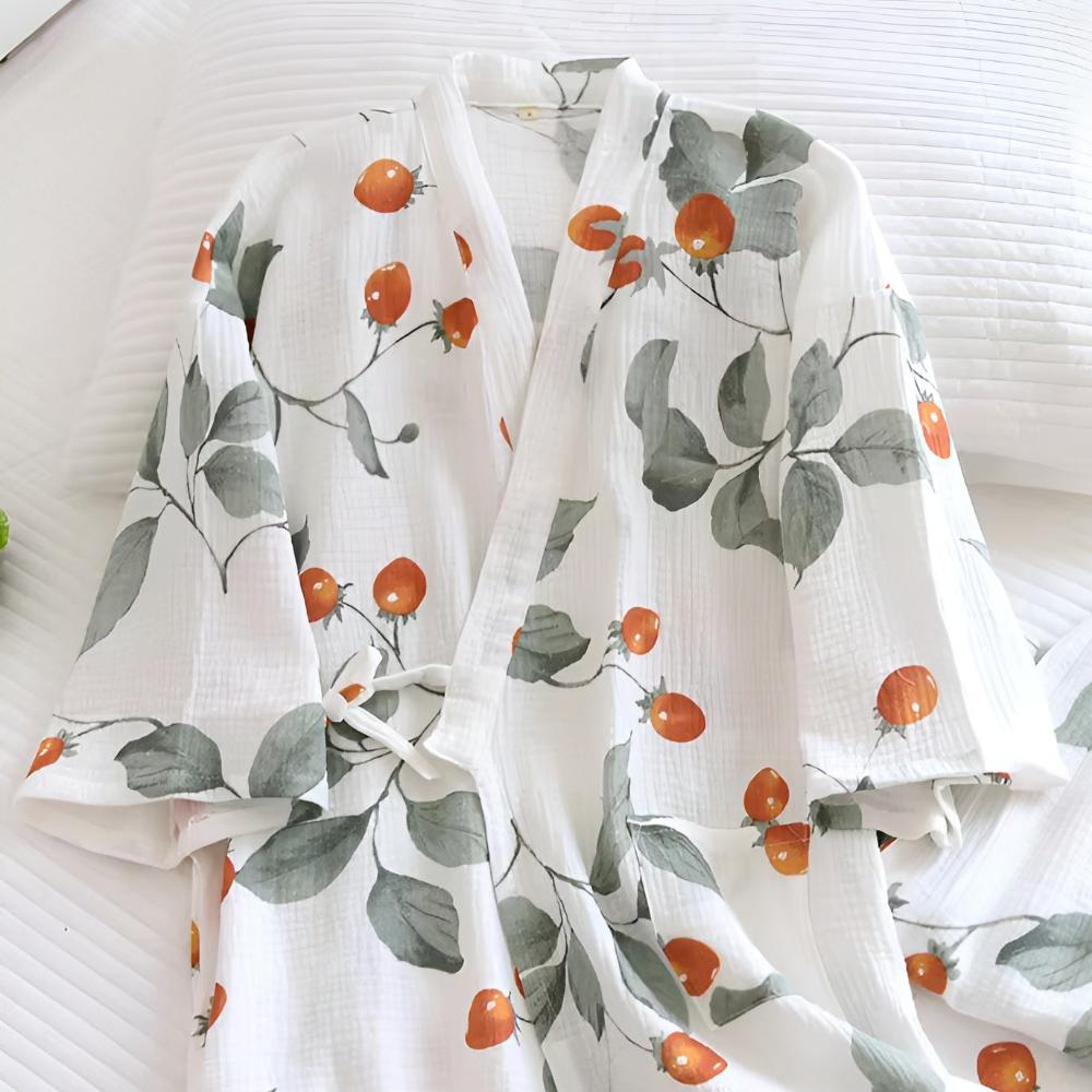 Garten Tomate Kimono Bademantel