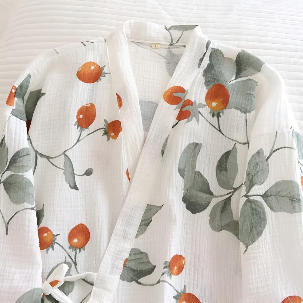 Garten Tomate Kimono Bademantel