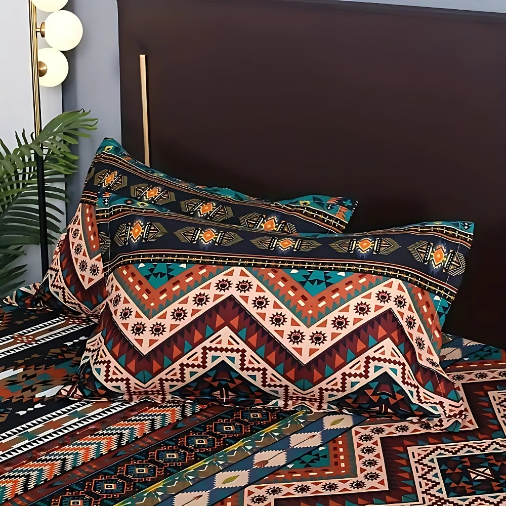 Indara Boho Tribal Print Bettbezug Set