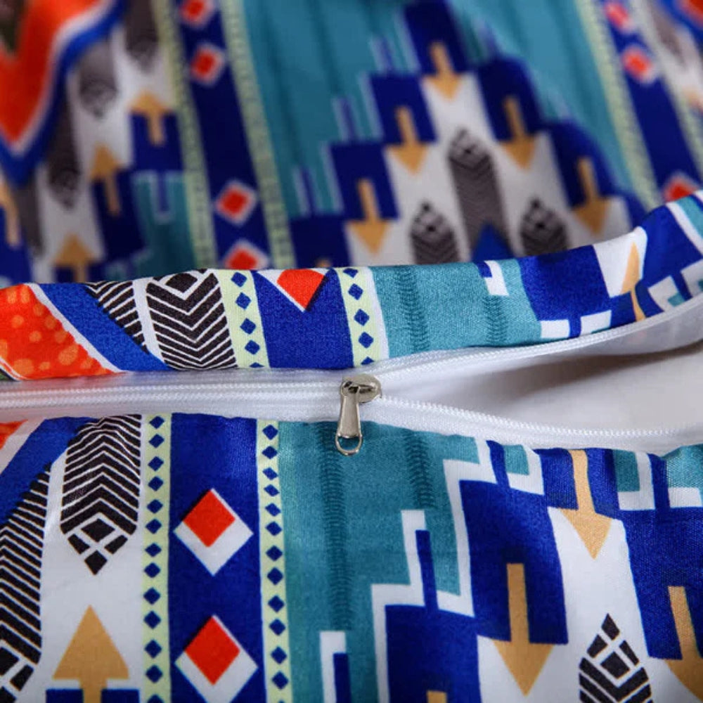 Indara Boho Tribal Print Bettbezug Set