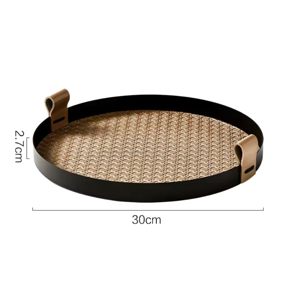 Nordisch inspiriertes Rattan-Weave Tablett