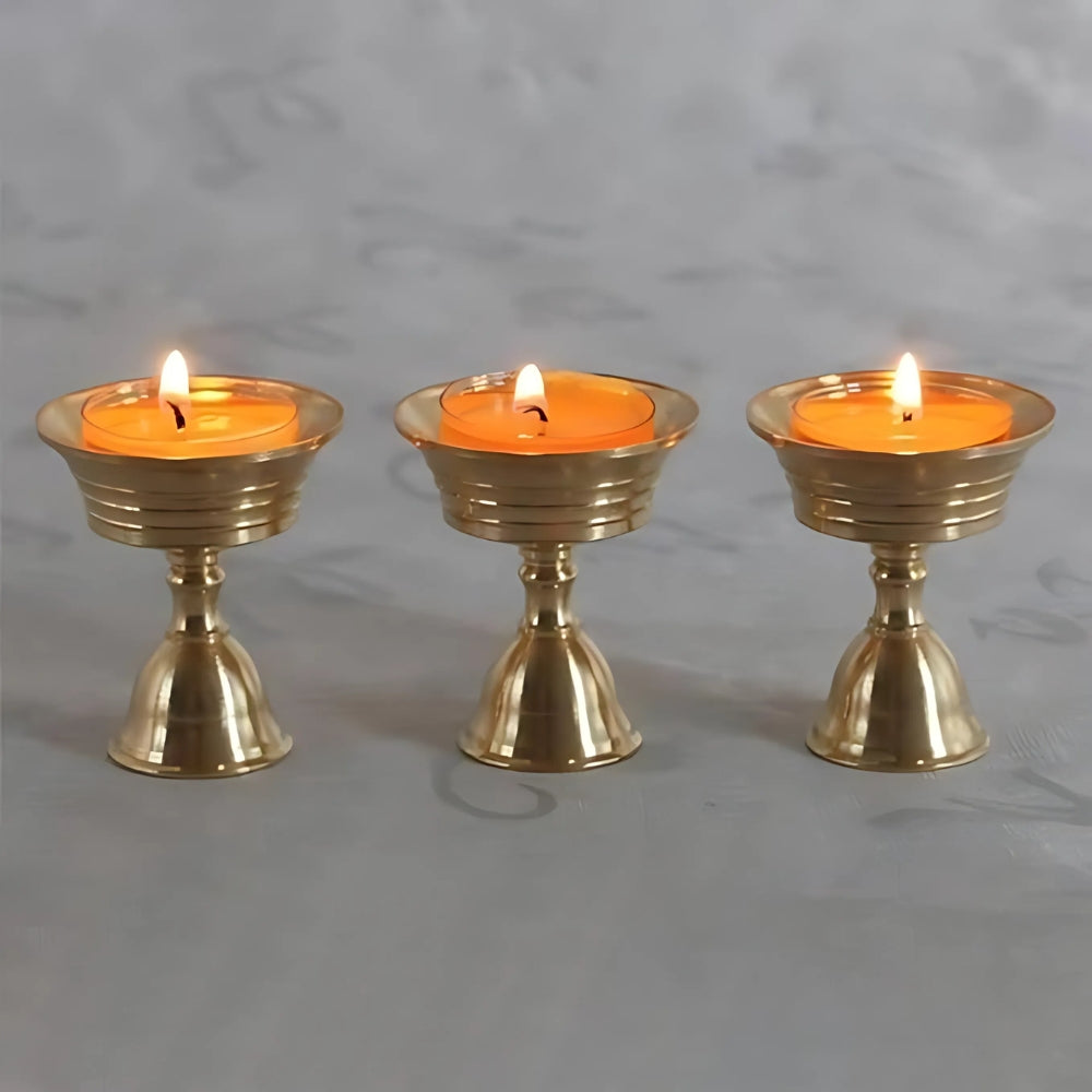 Vintage Kupfer Becher Kerzenhalter