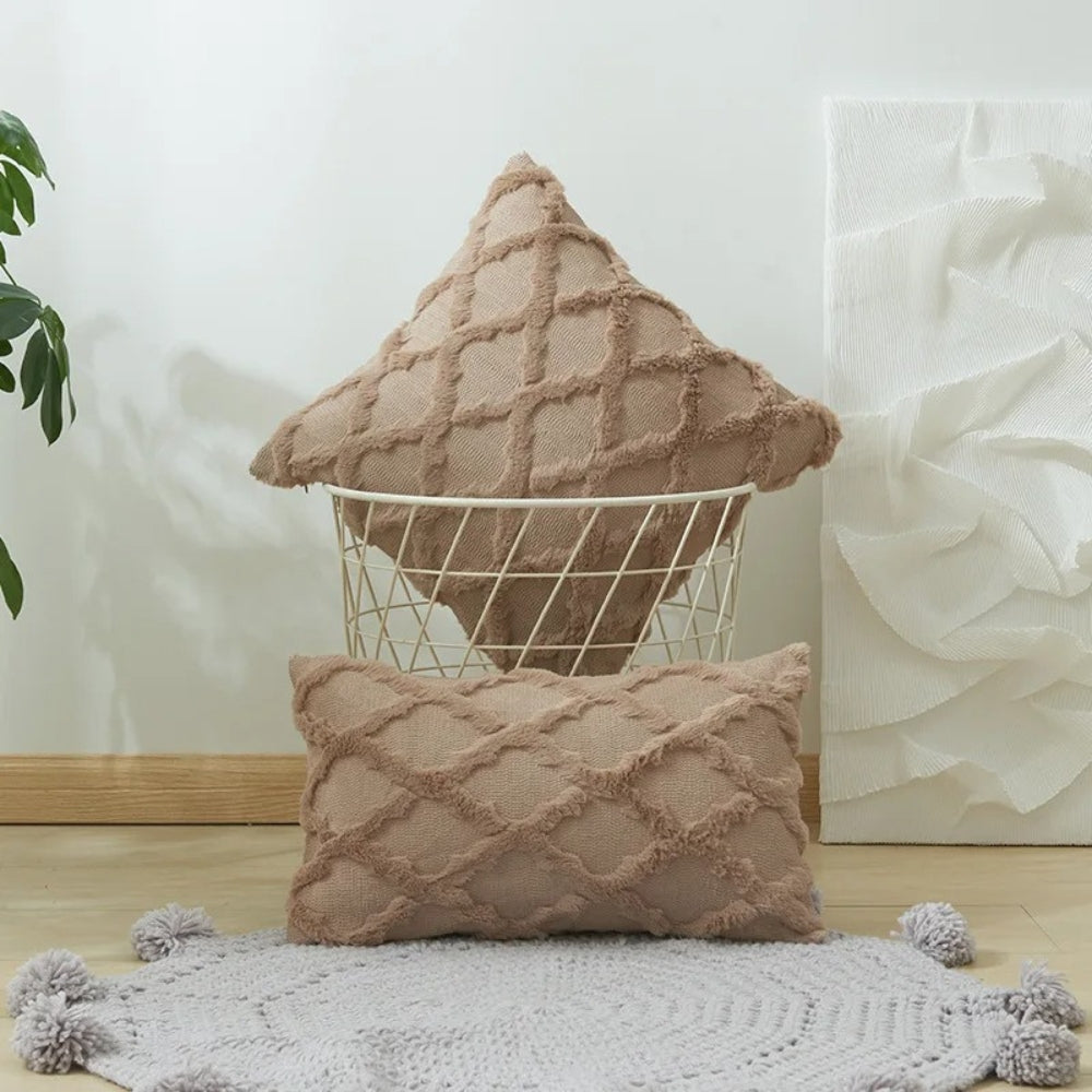 Lunel Samt Boho Stil Kissenbezug