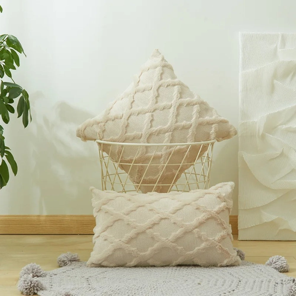 Lunel Samt Boho Stil Kissenbezug