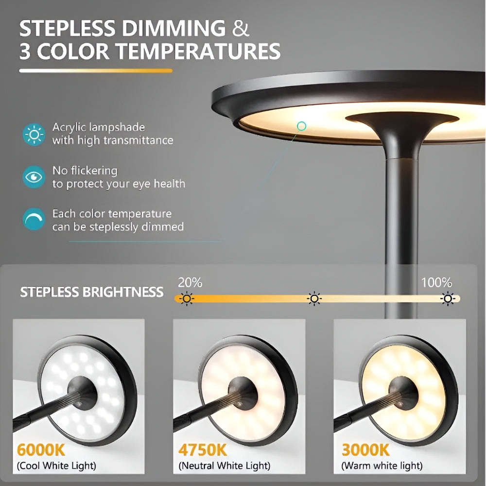 Lunox LED wiederaufladbare Schreibtischlampe