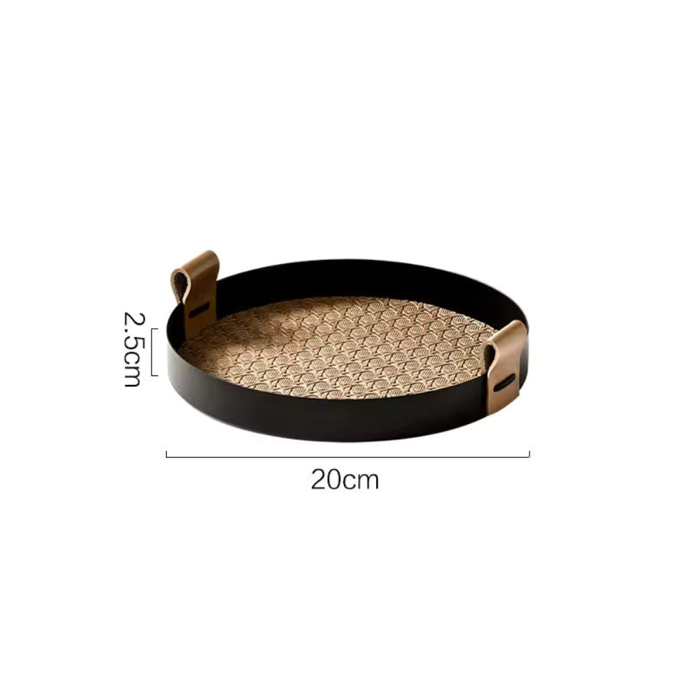 Nordisch inspiriertes Rattan-Weave Tablett