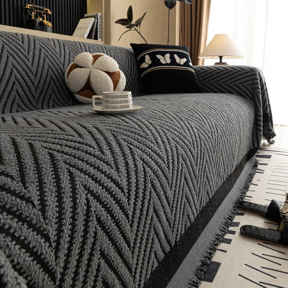 Marella Weiches Chevron Sofaüberwurf