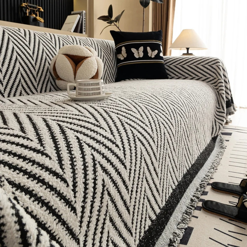 Marella Weiches Chevron Sofaüberwurf