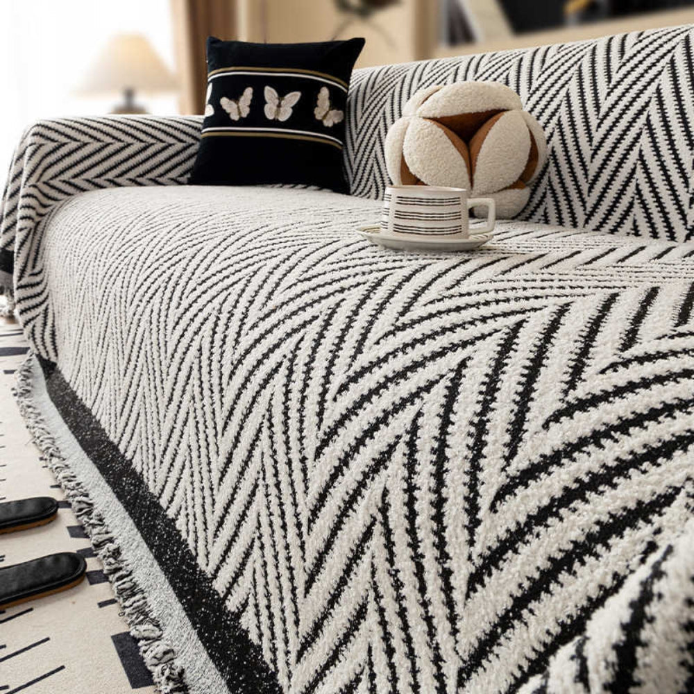 Marella Weiches Chevron Sofaüberwurf