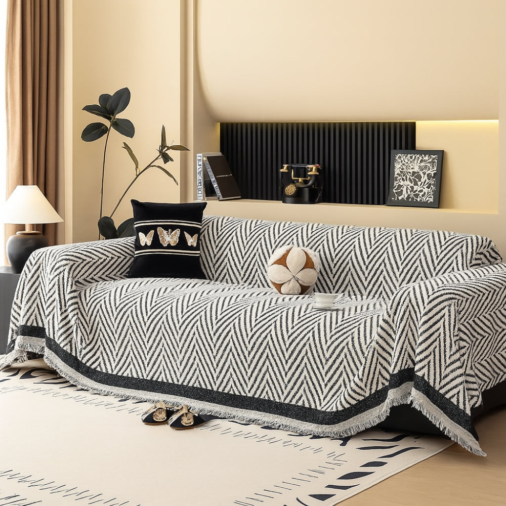 Marella Weiches Chevron Sofaüberwurf