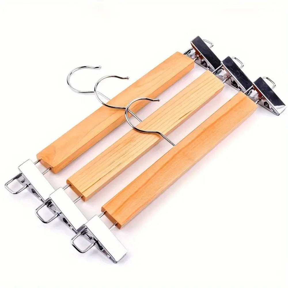 Maxwell Premium Holz Hosenbügel mit Clips