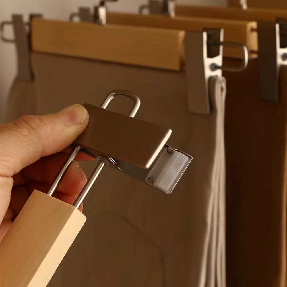 Maxwell Premium Holz Hosenbügel mit Clips