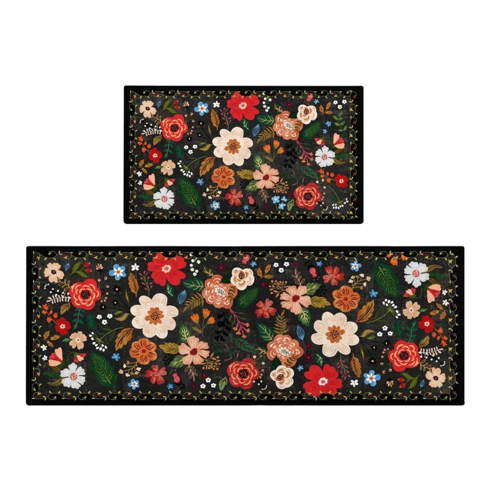 Wiesen Boho Blumen Küchenteppich Set