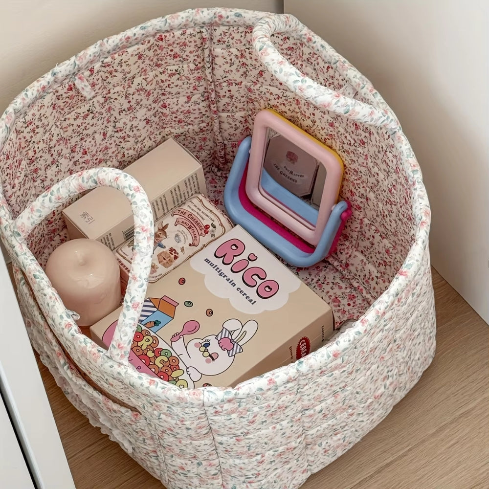 Verschiedene Blumen-Quilt-Aufbewahrungskorb