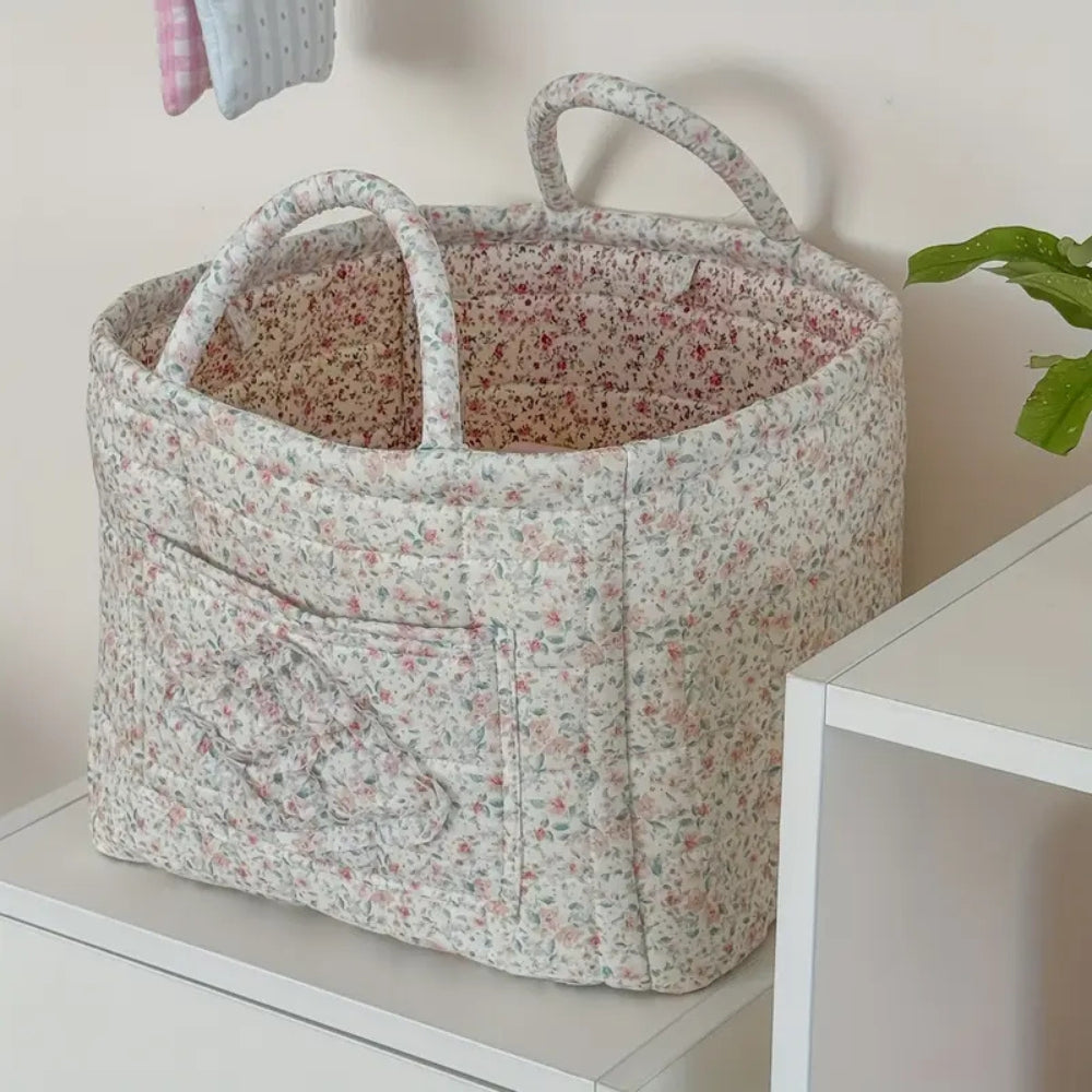 Verschiedene Blumen-Quilt-Aufbewahrungskorb