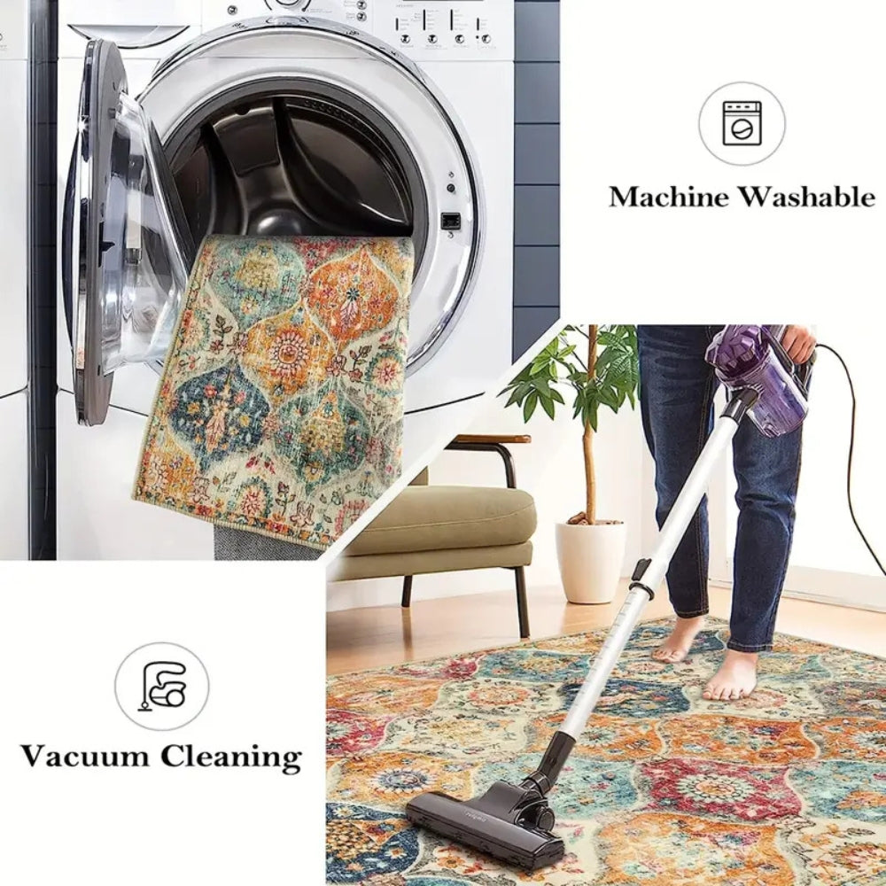 Marokkanisch inspirierte florale Küchenmatte