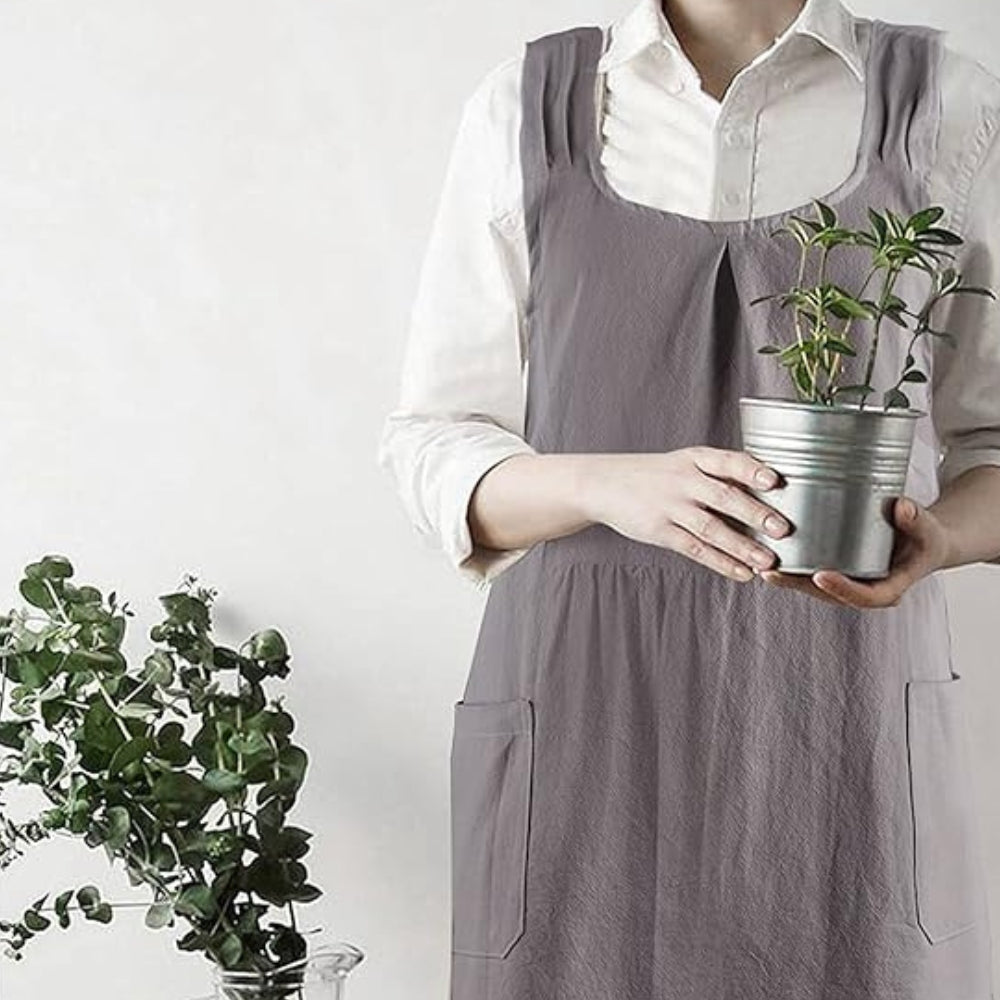 Nari Koreanisch inspiriertes Kreuzrücken-Schürzenkleid
