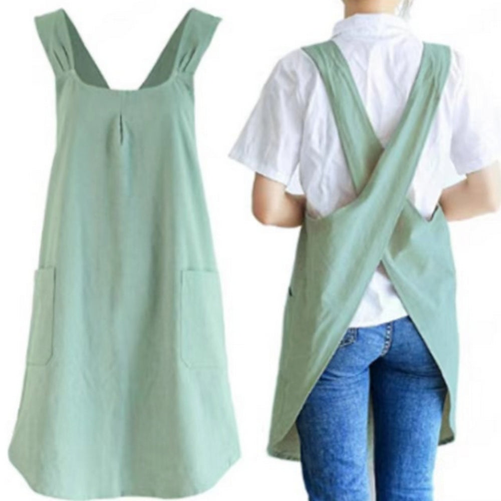 Nari Koreanisch inspiriertes Kreuzrücken-Schürzenkleid