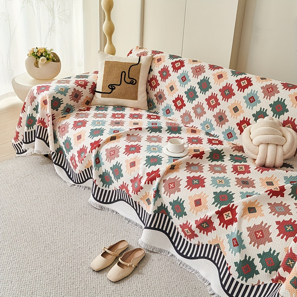 Nomad Charm Geometrische Sofa-Wurfdecke
