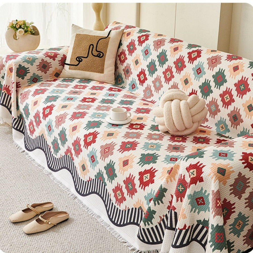 Nomad Charm Geometrische Sofa-Wurfdecke