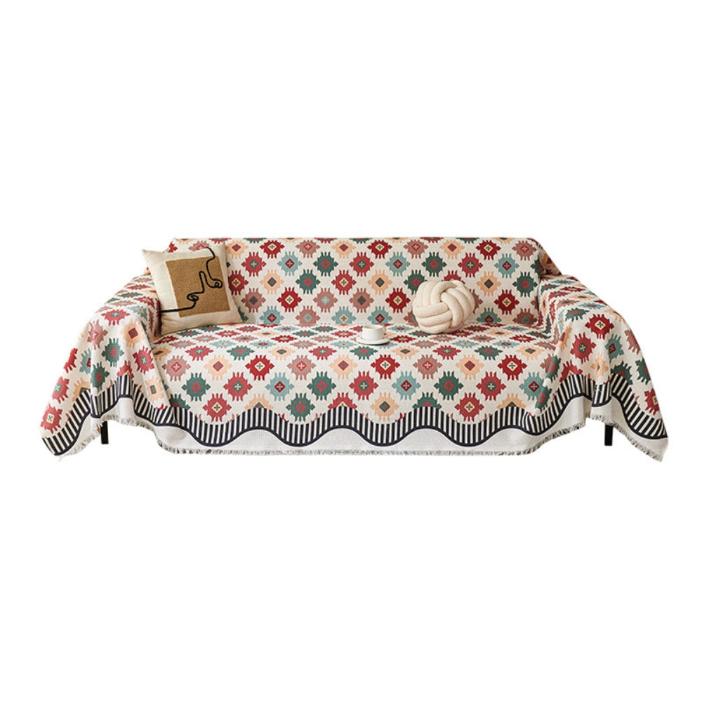Nomad Charm Geometrische Sofa-Wurfdecke