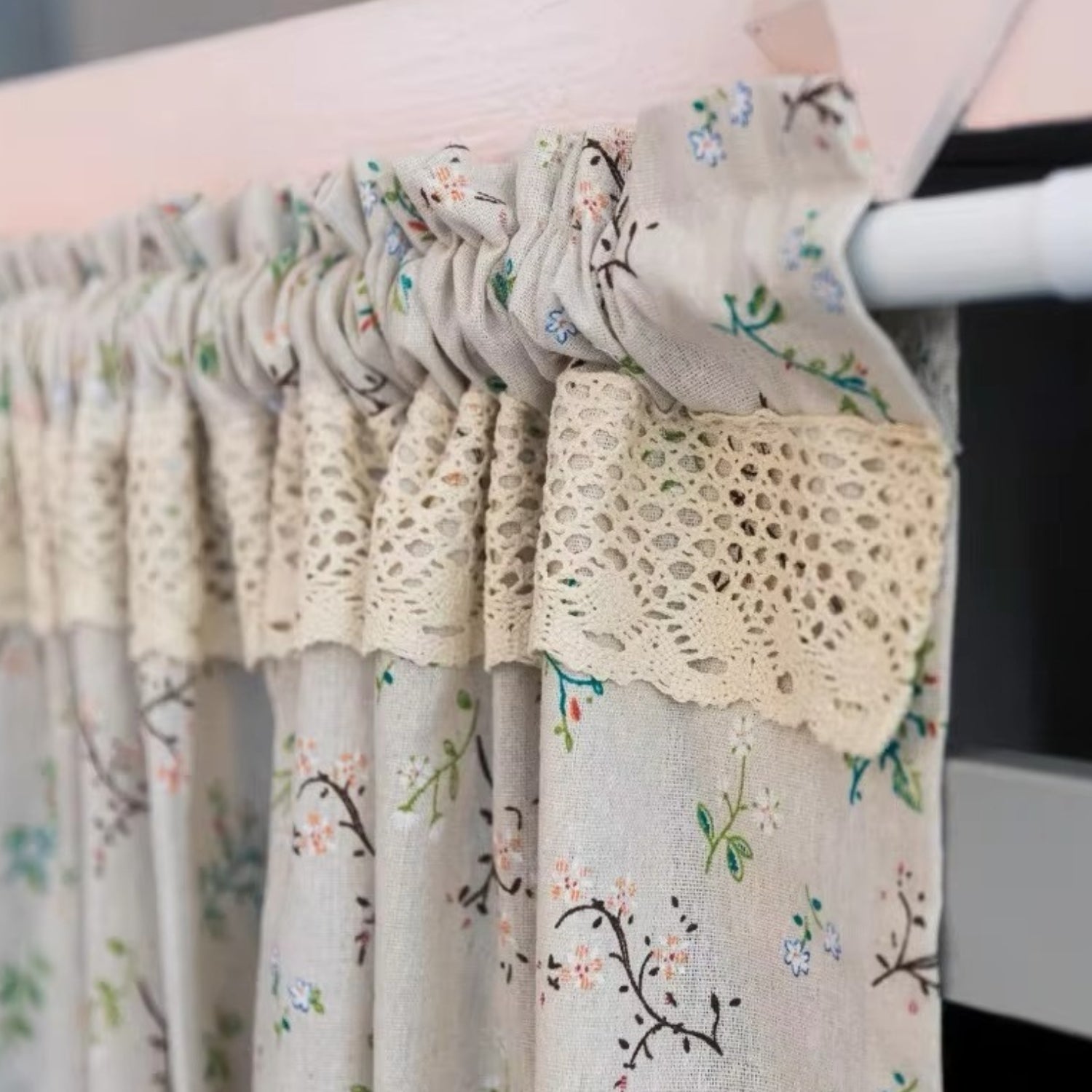 Nordic Bloom Küchenschrank Vorhang
