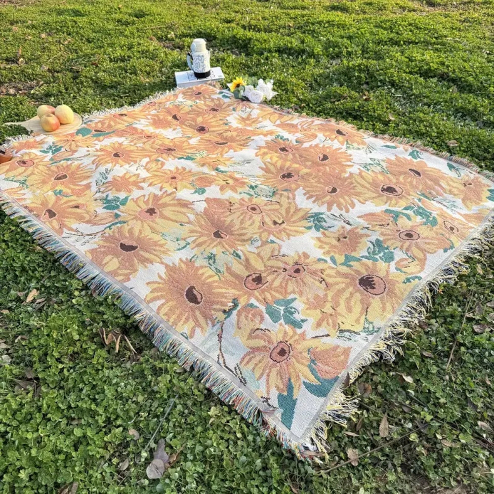 Sonnenblumen Picknickdecke für den Außenbereich